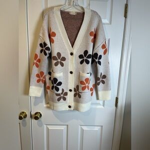 Altar'd State Floral Patterned Cardigan Sweater - NWT